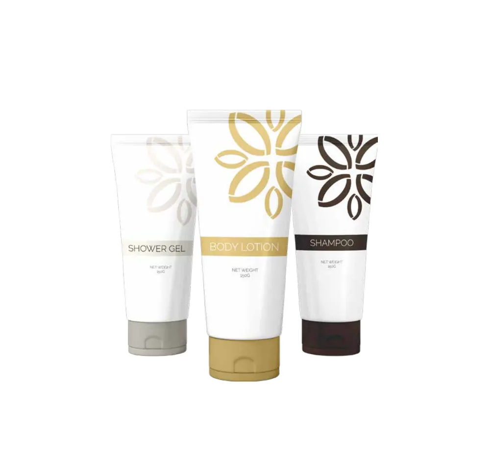 Amenity tubes, branded with The Bridge Clubhouse identity