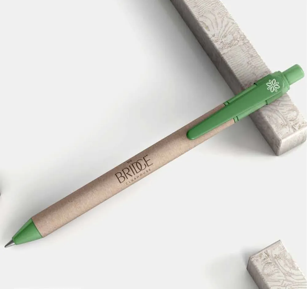 Pen, branded with The Bridge Clubhouse identity