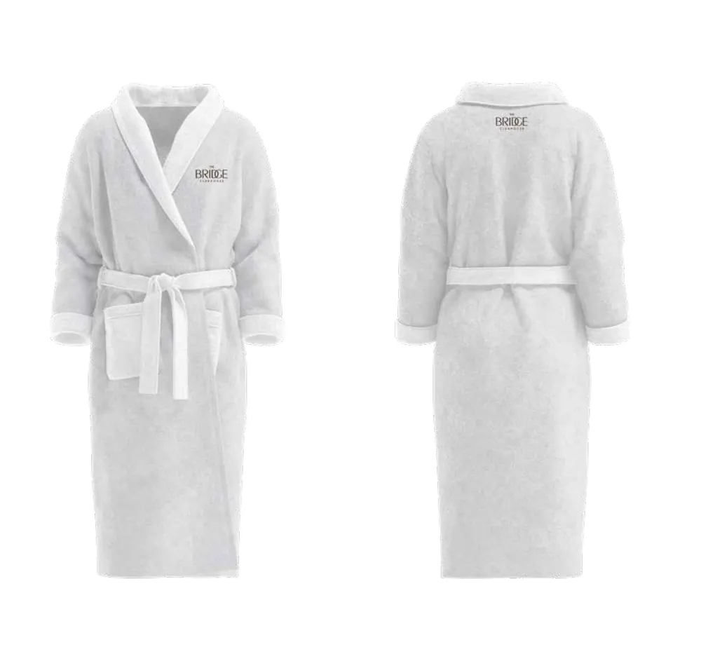 Guest robes, branded with The Bridge Clubhouse identity