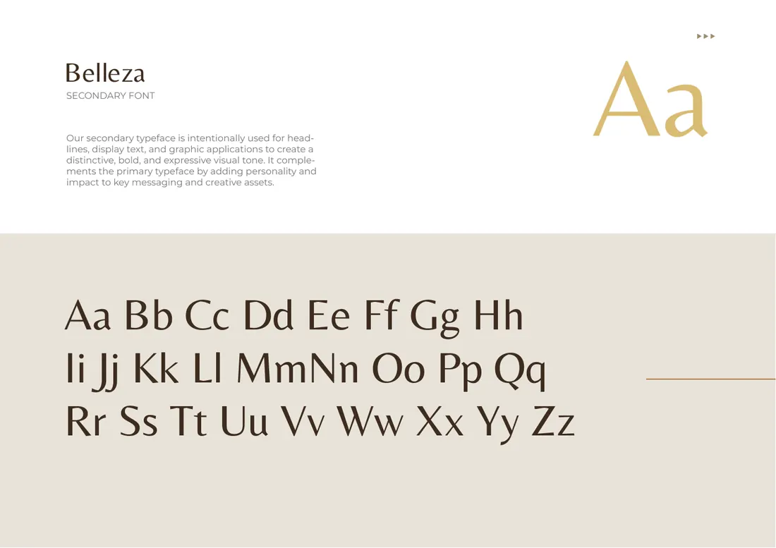 Brand manual, page 29: Secondary typeface