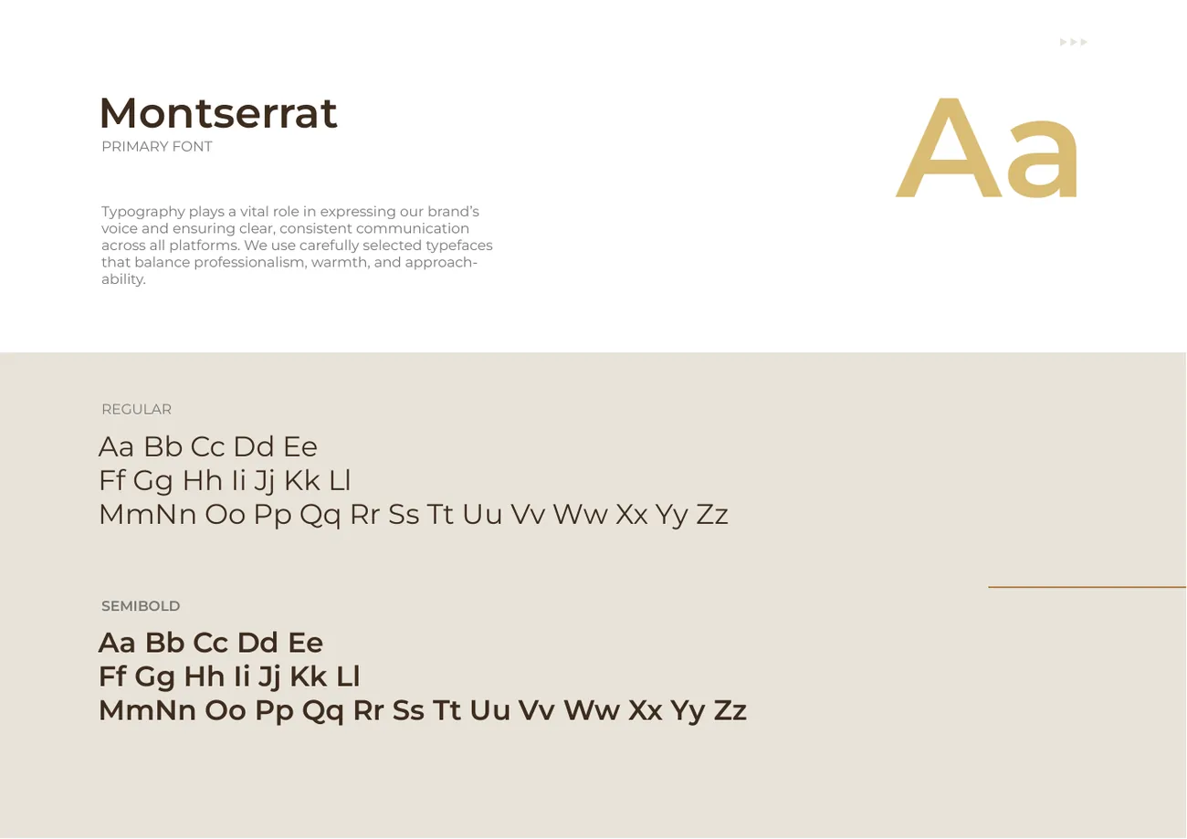 Montserrat specimen page from the brand guidelines