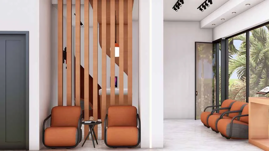 Render of the common movement area