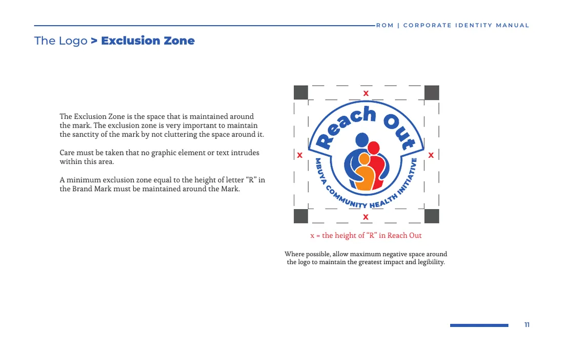 Brand manual: Exclusion zone