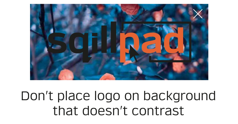 Incorrect logo usage: no contrast