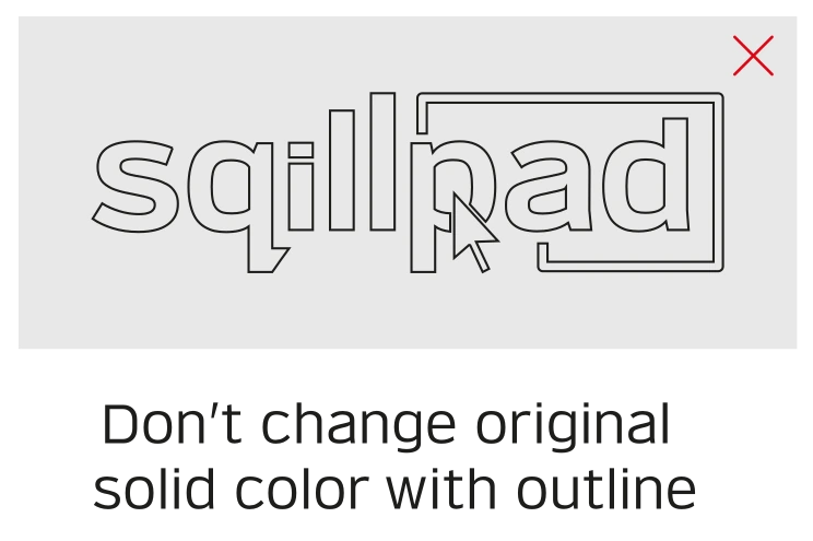 Incorrect logo usage: outlined