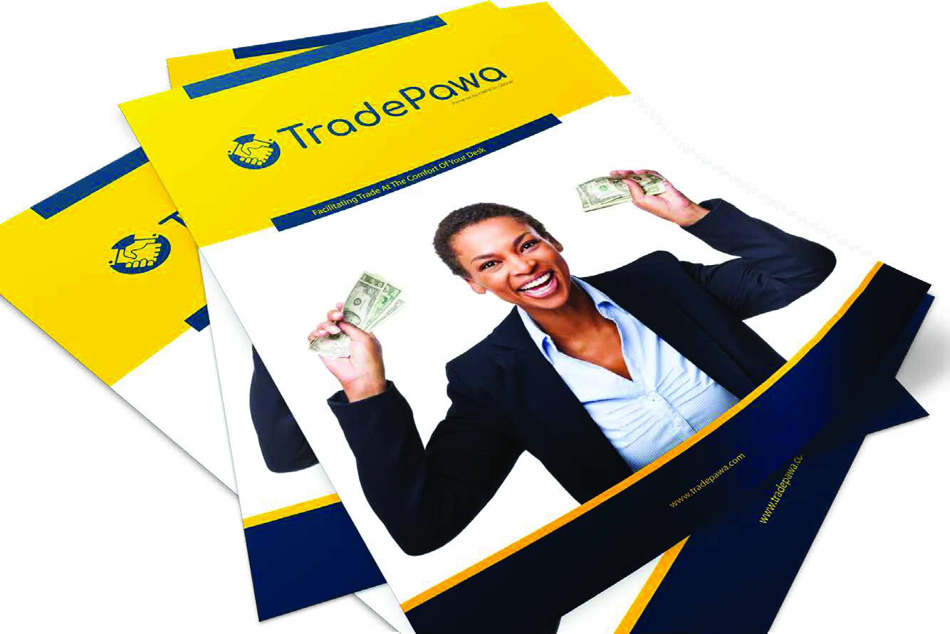 Creative Design — TradePawa collateral: a business story translated into print.