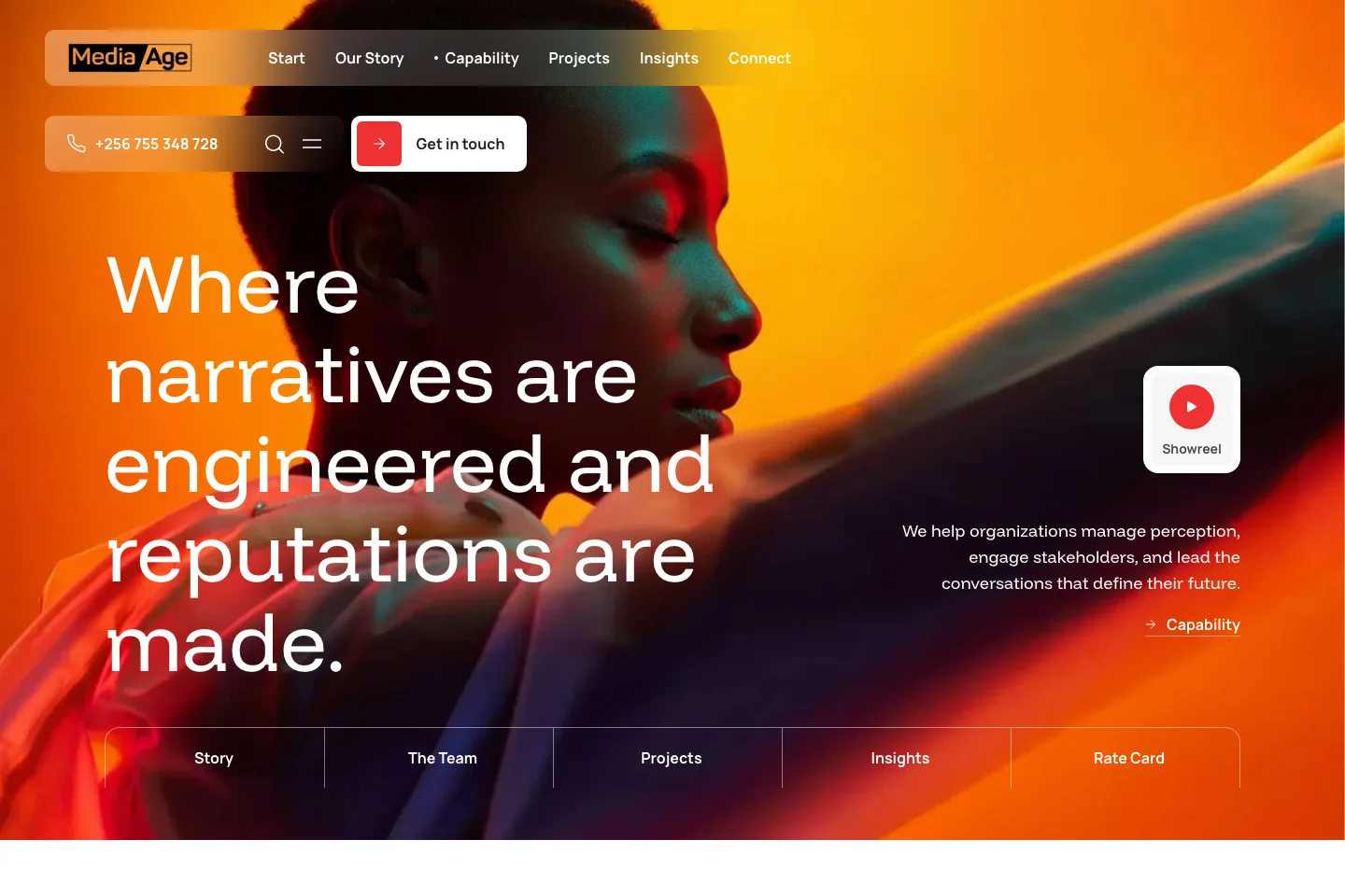 Mediage PR website