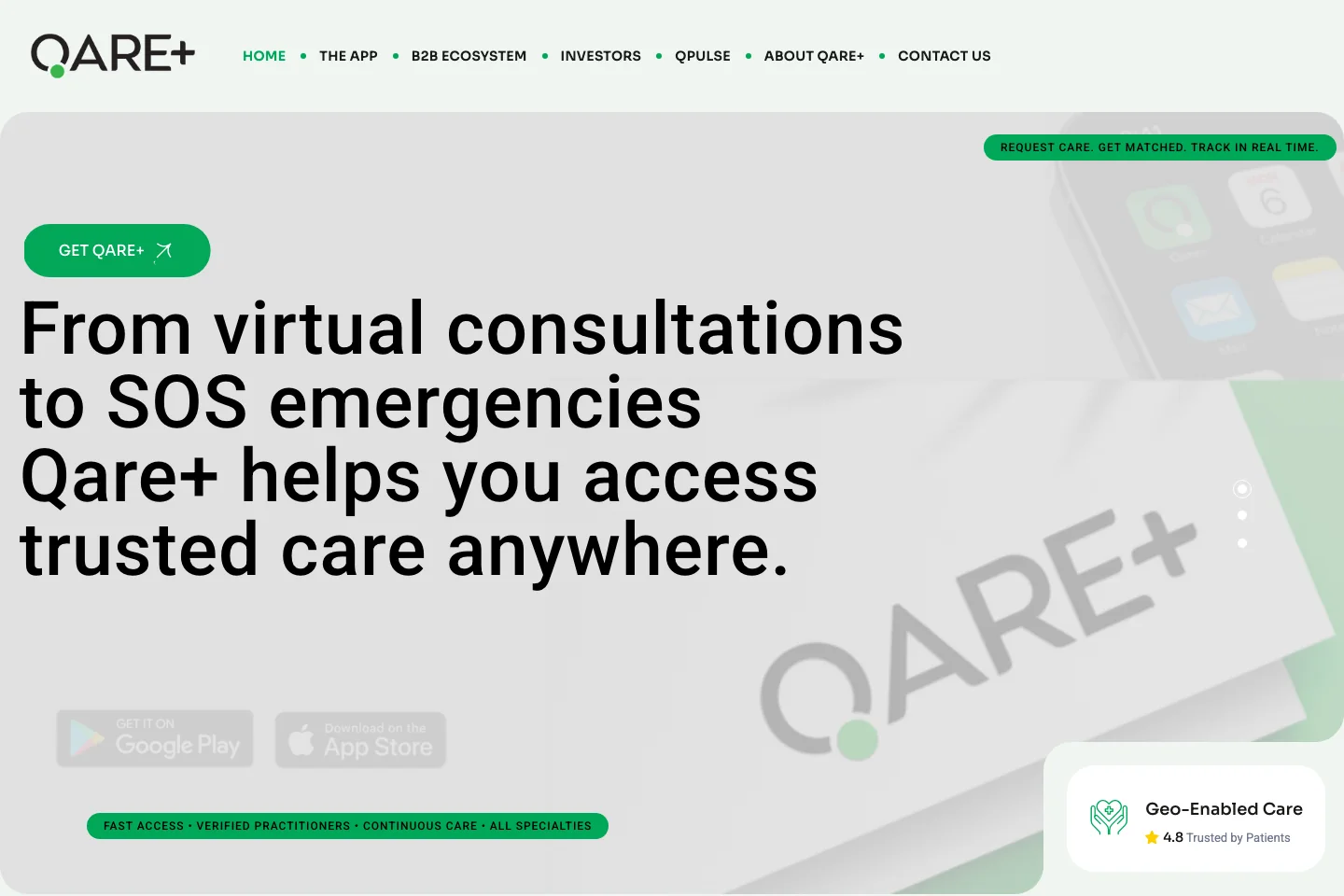Qare+ website